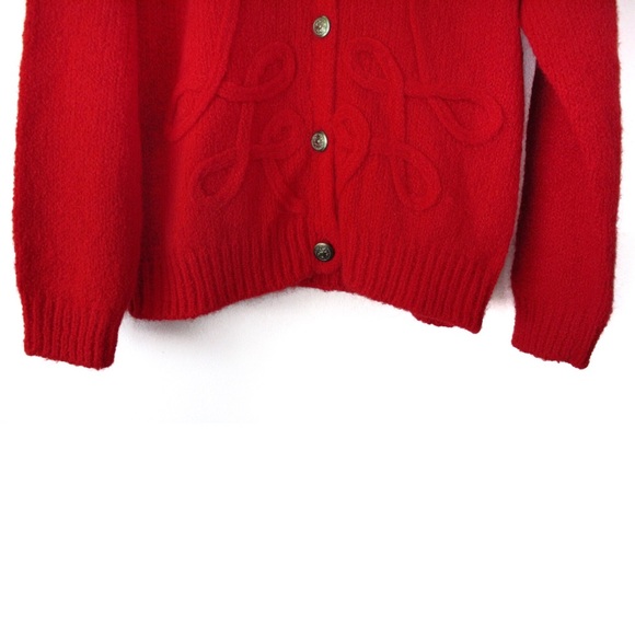 Vintage Pre 1979 Worthington NWT Chunky Gold Button Chunky Knit Cardigan Sweater - Picture 4 of 8